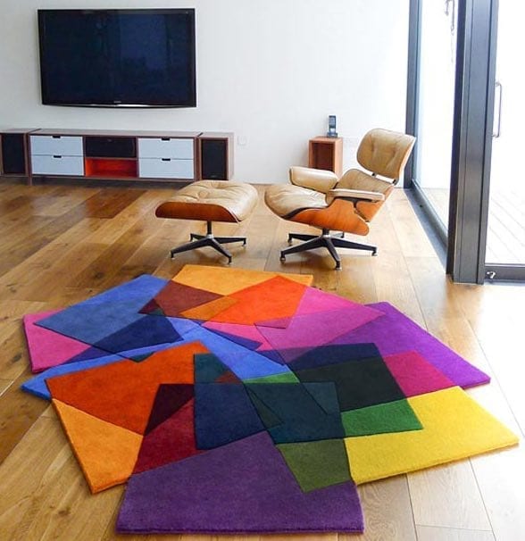 alfombra con formas geometricas